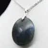 Ciondolo rotondo in labradorite - 2