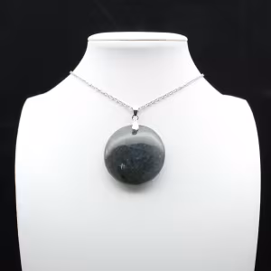 Ciondolo rotondo in labradorite