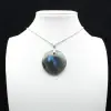 Ciondolo rotondo in labradorite - 0