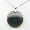 Ciondolo rotondo in labradorite - 2