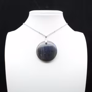 Ciondolo rotondo in labradorite