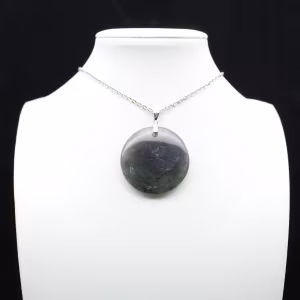 Ciondolo rotondo in labradorite