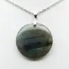 Ciondolo rotondo in labradorite - 1