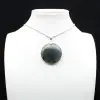 Ciondolo rotondo in labradorite - 0