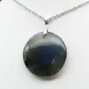 Ciondolo rotondo in labradorite - 1