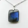 Ciondolo in labradorite quadrata - 1