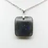 Ciondolo in pietra di labradorite quadrata - 1