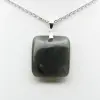 Ciondolo in pietra di labradorite quadrata - 2