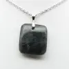 Ciondolo quadrato in labradorite naturale - 1