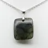 Ciondolo quadrato in labradorite del Madagascar - 2