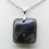 Ciondolo in labradorite quadrata - 1