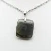 Ciondolo in labradorite quadrata - 1