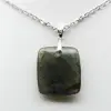 Ciondolo in labradorite quadrata - 2