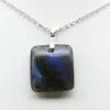Ciondolo in pietra di labradorite quadrata - 1