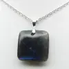 Ciondolo quadrato in labradorite naturale - 1