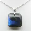 Ciondolo quadrato in labradorite naturale - 2