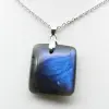 Ciondolo quadrato in labradorite del Madagascar - 1