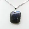 Ciondolo in labradorite quadrata - 1