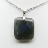 Ciondolo in labradorite quadrata - 1