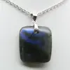 Ciondolo in labradorite quadrata - 2
