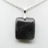 Ciondolo in pietra di labradorite quadrata - 1