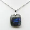 Ciondolo quadrato in labradorite - 2