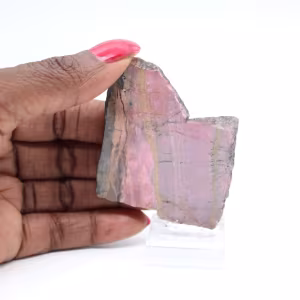 Fetta di Rodonite lucidata di qualità per decorazione