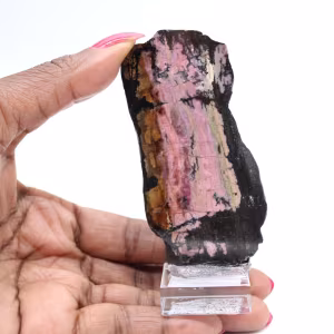 Pietra di Rodonite naturale minerale grezzo e unico