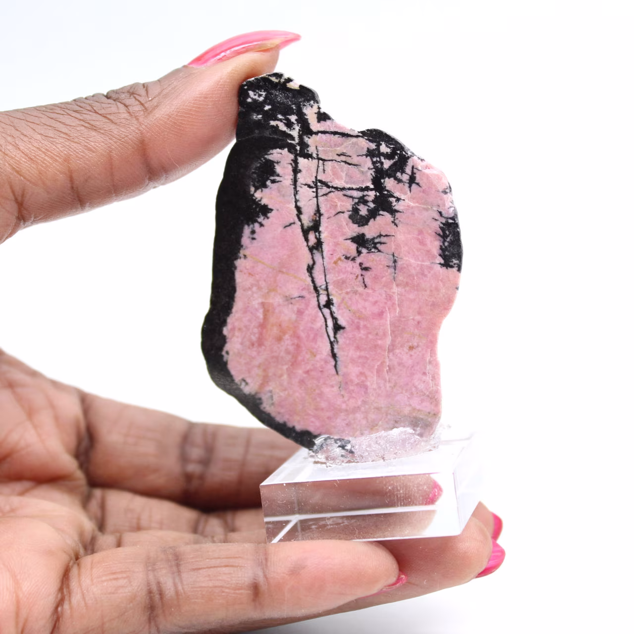 Fetta di Rodonite per uso decorativo