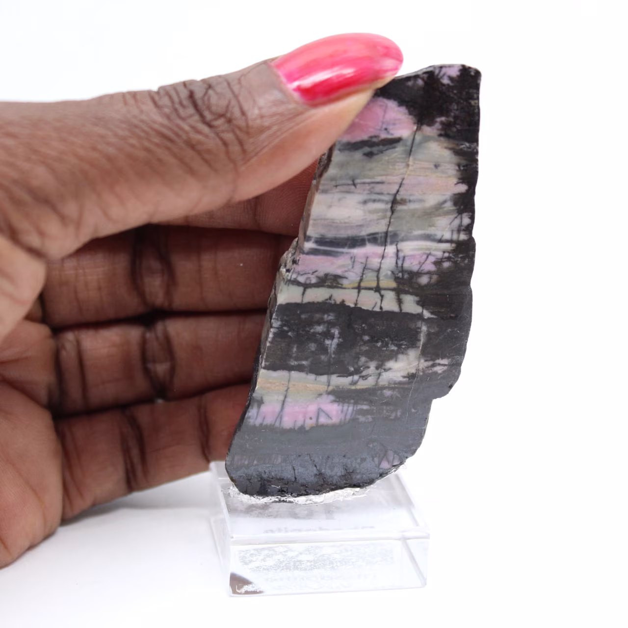 Fetta di Rodonite naturale ideale per decorazione