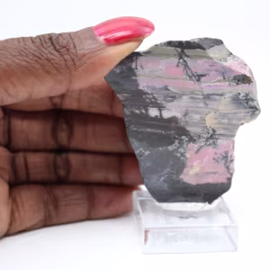 Fetta autentica di pietra di Rodonite