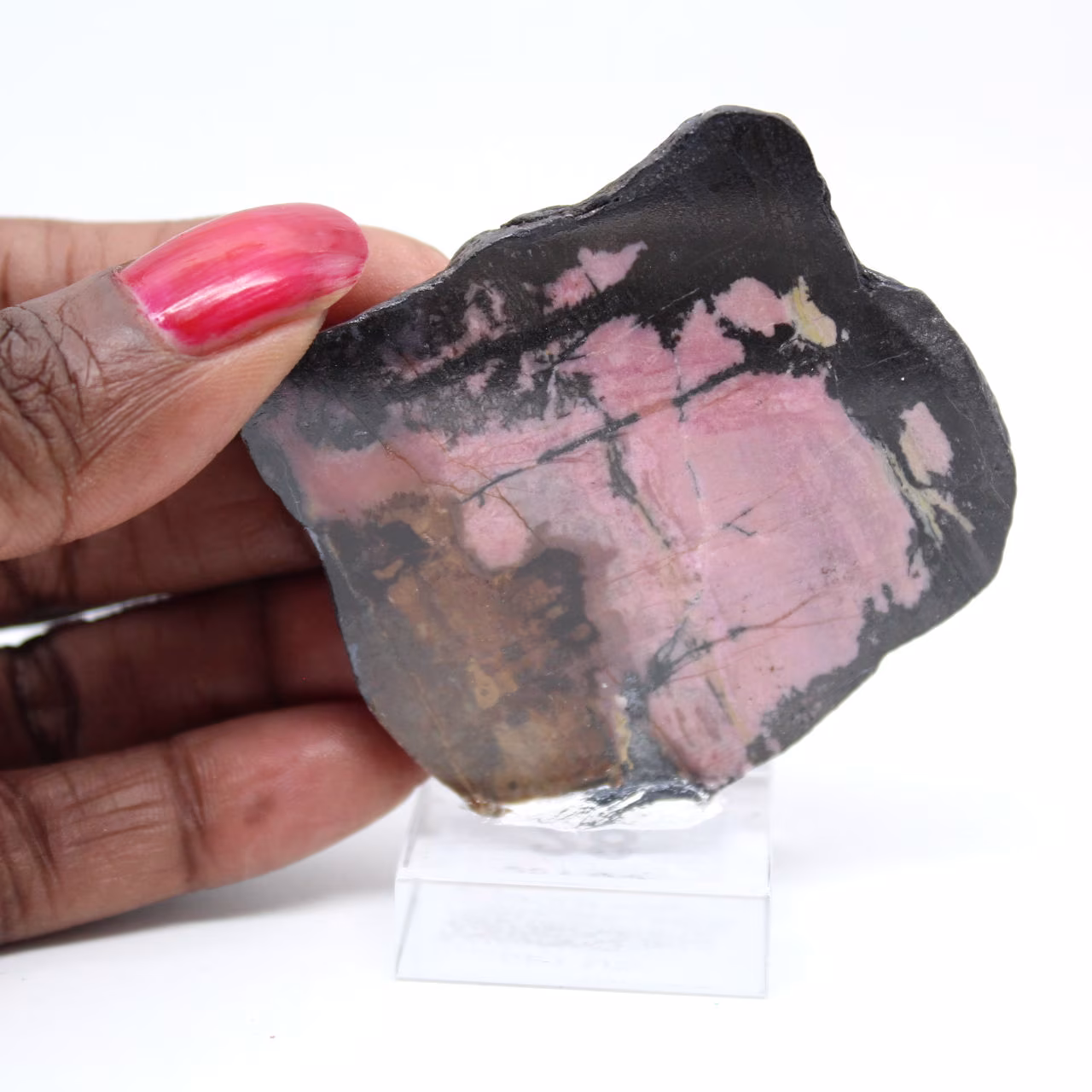 Fetta di Rodonite naturale ideale per decorazione
