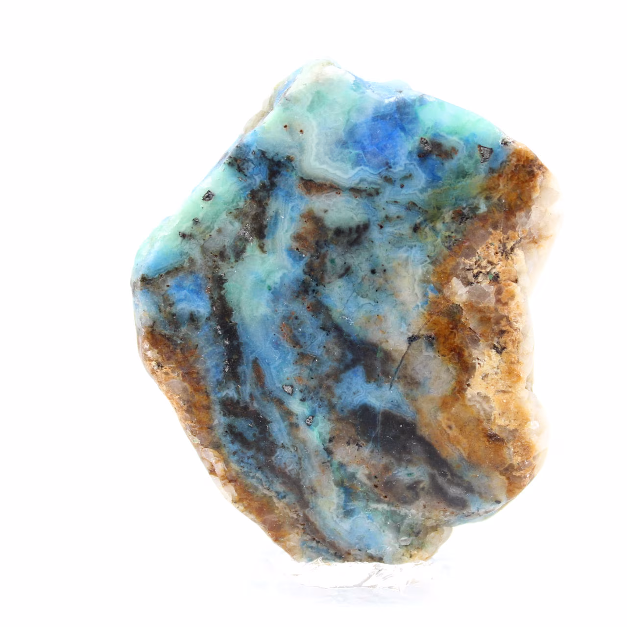 Fetta di pietra di Azurite Malachite per collezione e creazione