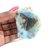 Fetta autentica di pietra di Azurite Malachite per decorazione - 4