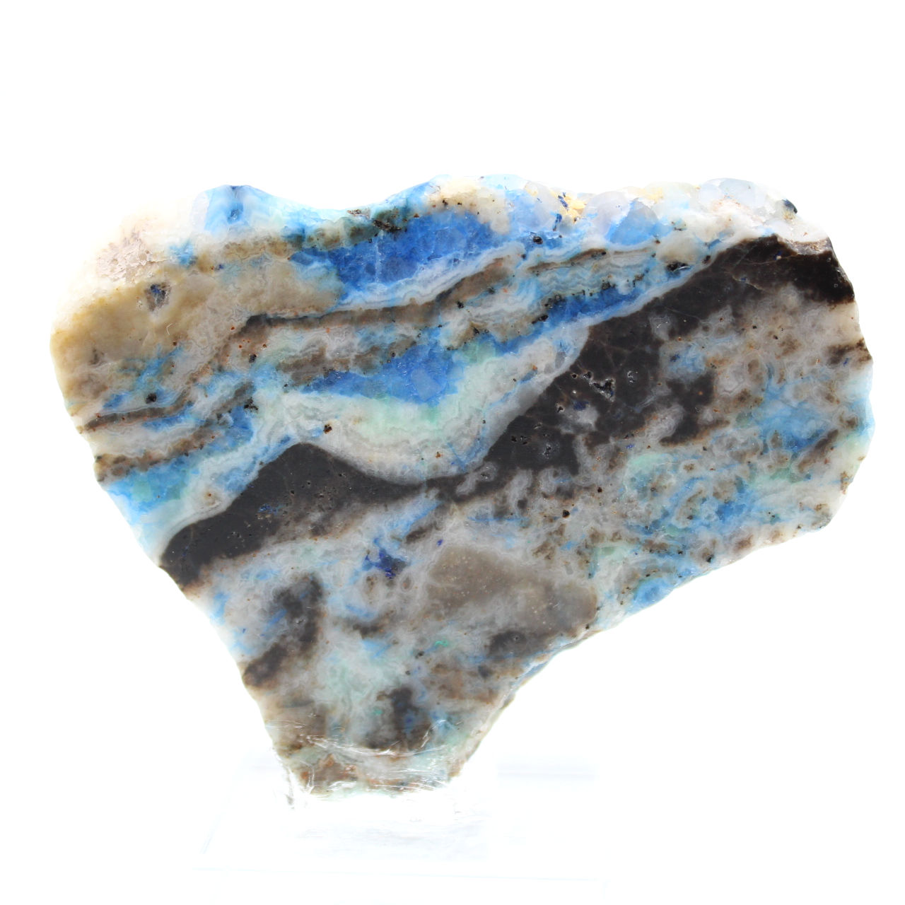 Fetta lucidata di Azurite Malachite minerale grezzo di qualità