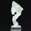 Fetta autentica e lucidata di pietra di Aragonite verde - 0