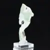Fetta autentica e lucidata di pietra di Aragonite verde - 1