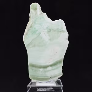 Fetta autentica e lucidata di pietra di Aragonite verde