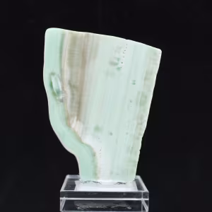Fetta di pietra di Aragonite verde naturale
