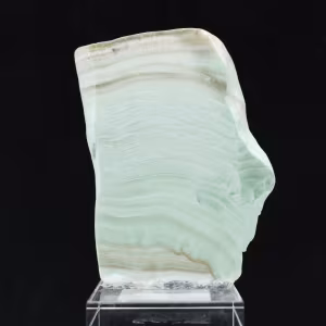 Fetta lucidata di Aragonite verde minerale grezzo di qualità