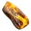 Piccolo ciottolo d'ambra lucidato dalla Lituania - Collezione mineralogica - 0