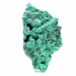 Campione grezzo di malachite fibrosa