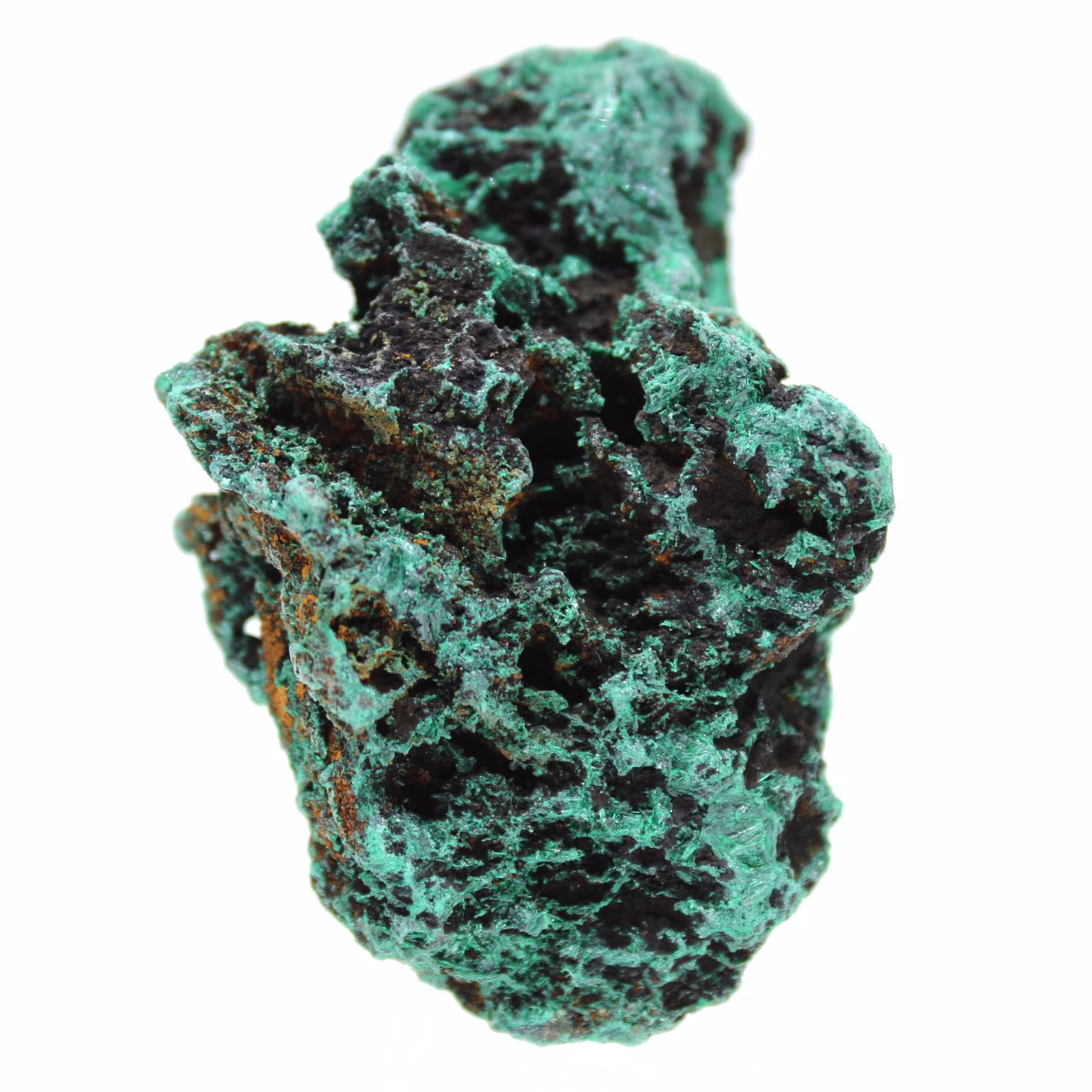 Blocco grezzo di malachite fibrosa