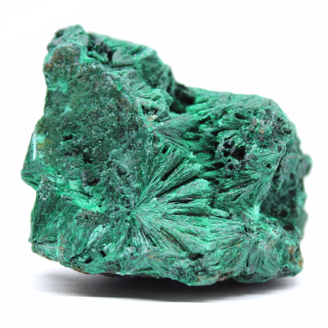 Malachite fibrosa grezza