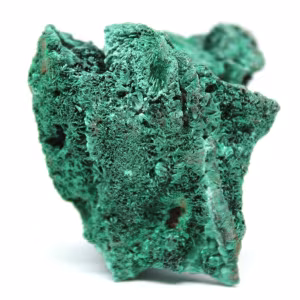 Cristallo di malachite fibrosa grezza