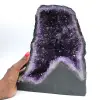 Geode di ametista brasiliana unica di alta qualità con base stabile - 1