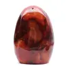 Ornamento in corniola rosso-arancio lucidata del Madagascar - autentico esemplare da collezione - 0