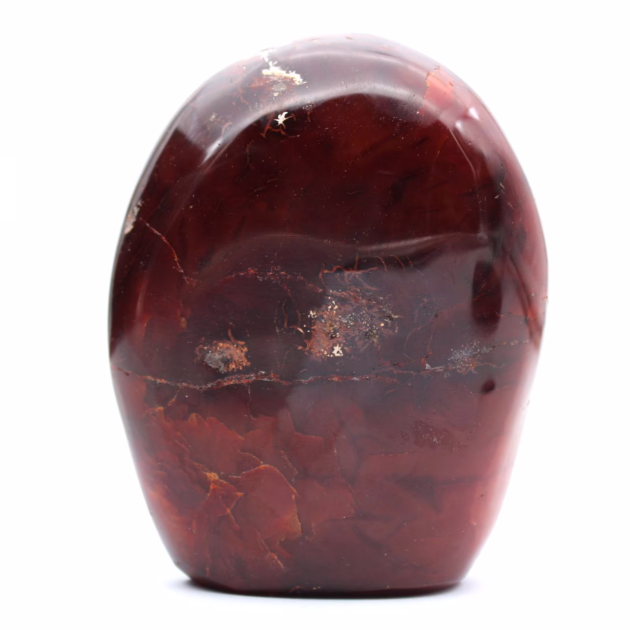 Ornamento di qualità in corniola lucidata - Minerale naturale da collezione (Madagascar)