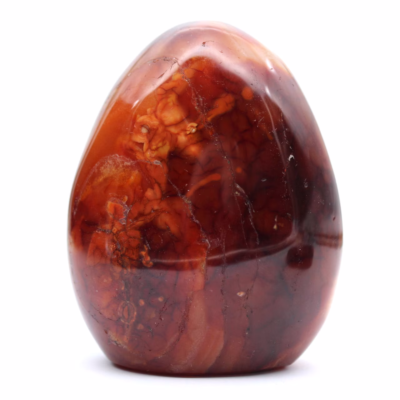 Corniola del Madagascar lucidata - Pietra naturale ideale per decorazione e collezione (ornamento)