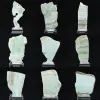 Fetta di pietra di Aragonite verde naturale - 0